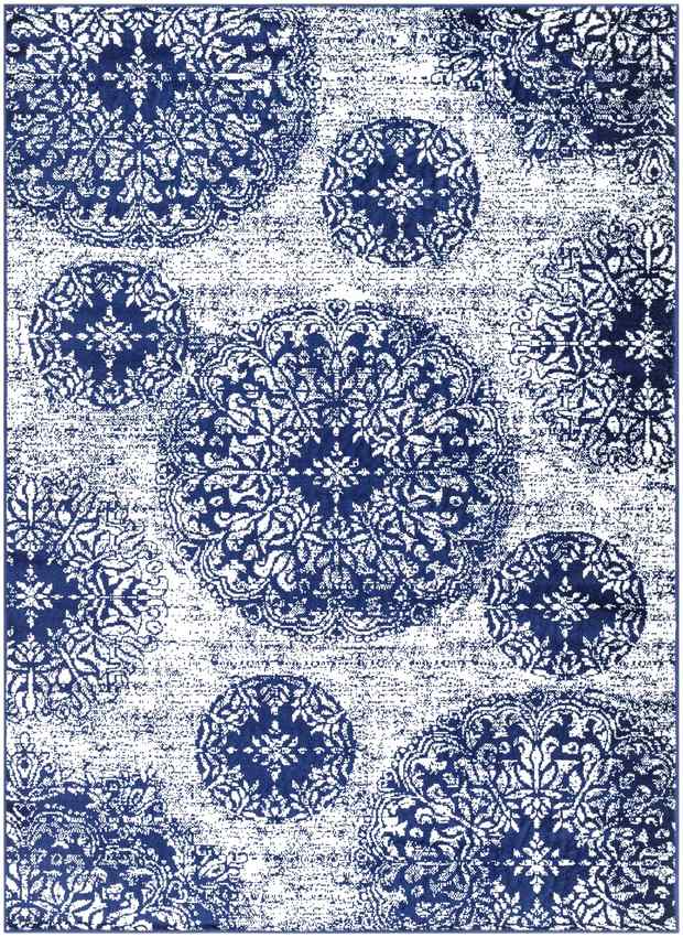 Marieann Bohemian Dark Blue Area Rug