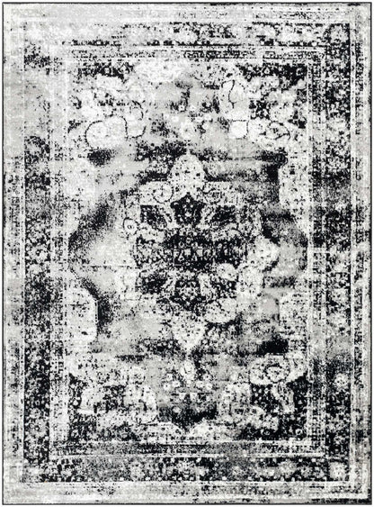 Hubert Traditional Black Area Rug