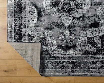 Hubert Traditional Black Area Rug