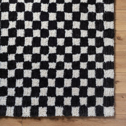 Donnisha Modern Light Silver/Black Area Rug