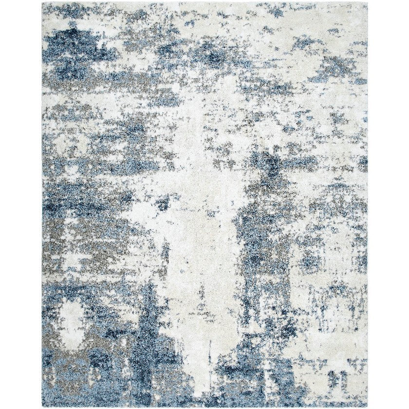 Davalyn Solid and Border Off-White/Silver Area Rug