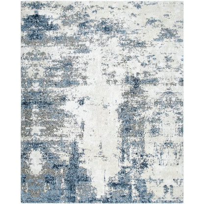 Davalyn Solid and Border Off-White/Silver Area Rug