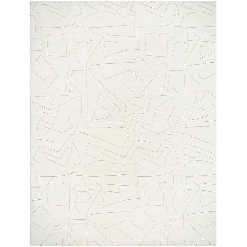 Jillienne Modern White Area Rug