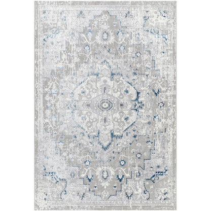 Shawnte Traditional Dark Blue Area Rug