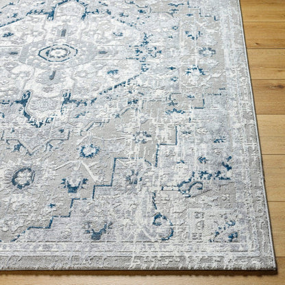 Shawnte Traditional Dark Blue Area Rug