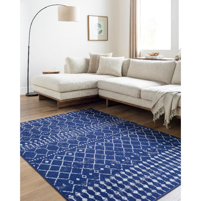 Olburgen Global Dark Blue/Charcoal Area Rug