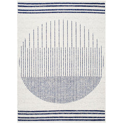 Neerbosch Modern Light Gray/Dark Blue Area Rug