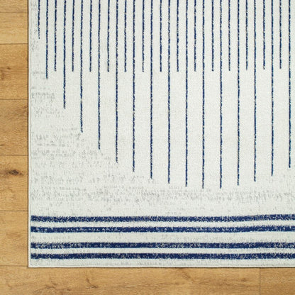 Neerbosch Modern Light Gray/Dark Blue Area Rug