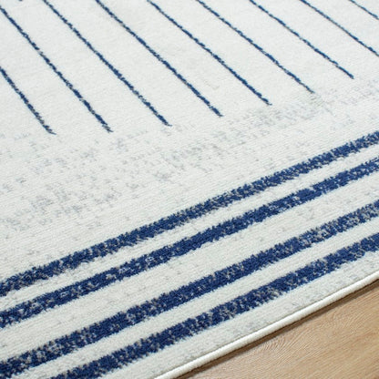 Neerbosch Modern Light Gray/Dark Blue Area Rug