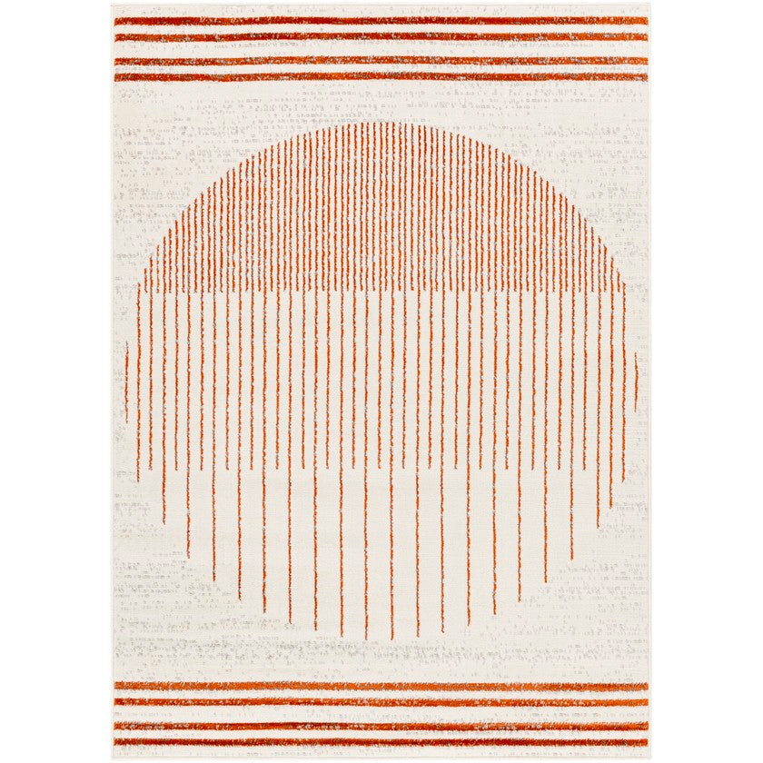 Neerbosch Modern Burnt Orange Area Rug