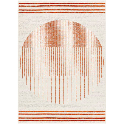 Neerbosch Modern Burnt Orange Area Rug