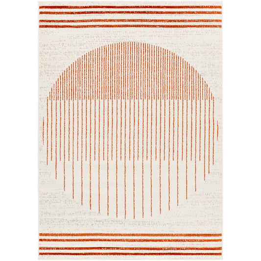 Neerbosch Modern Burnt Orange Area Rug
