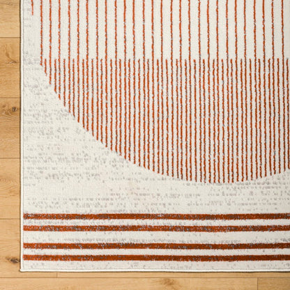 Neerbosch Modern Burnt Orange Area Rug