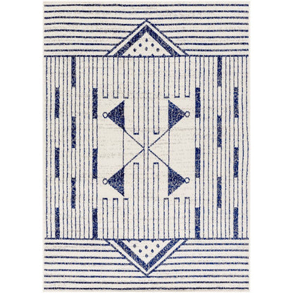 Neerijnen Modern Dark Blue Area Rug