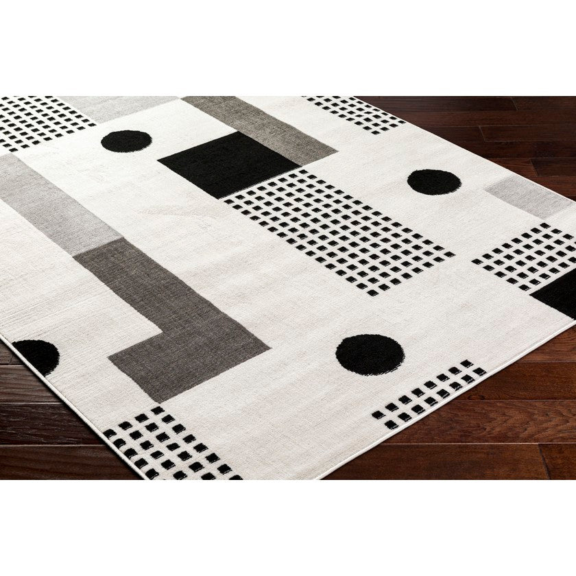 Yasemin Modern Black Area Rug
