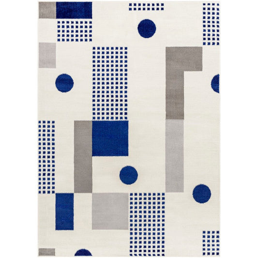 Yasemin Modern Navy Area Rug