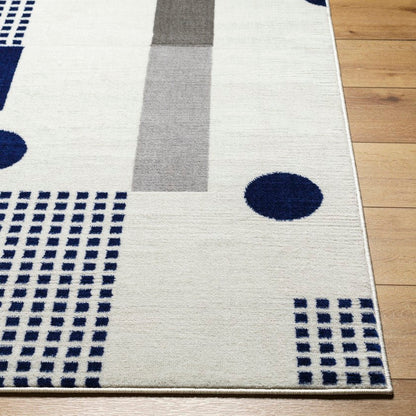 Yasemin Modern Navy Area Rug