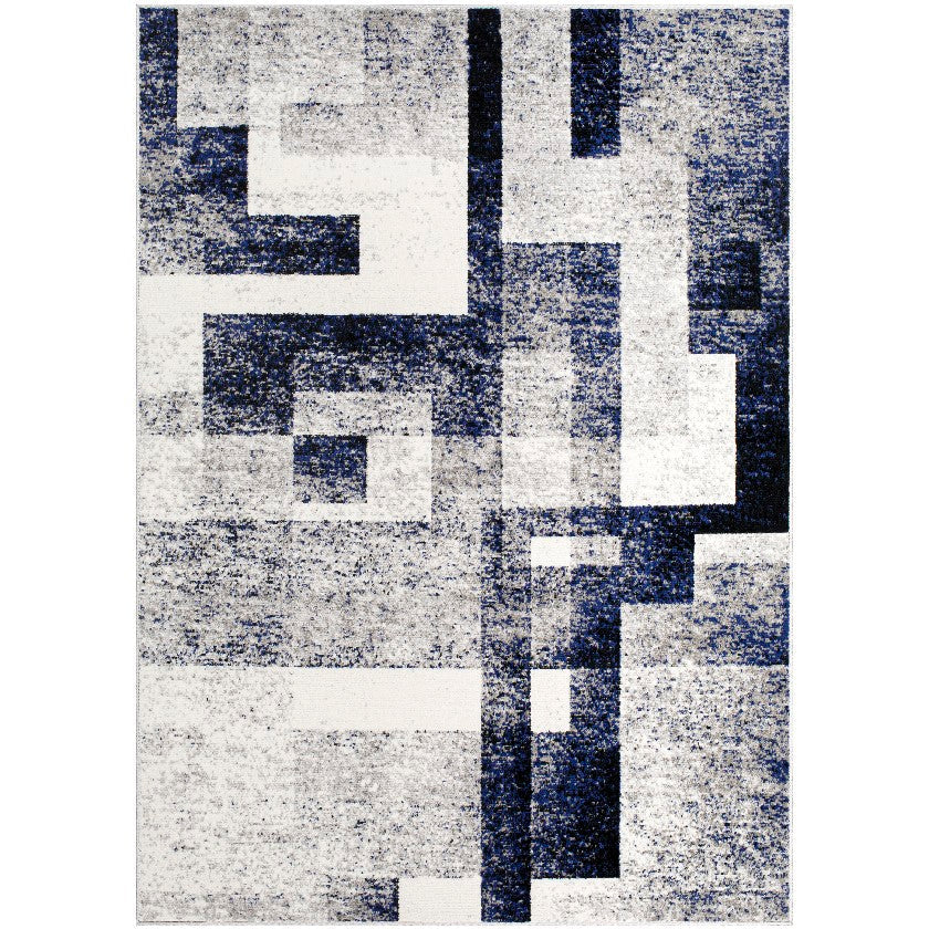 Dal Modern Dark Blue Area Rug