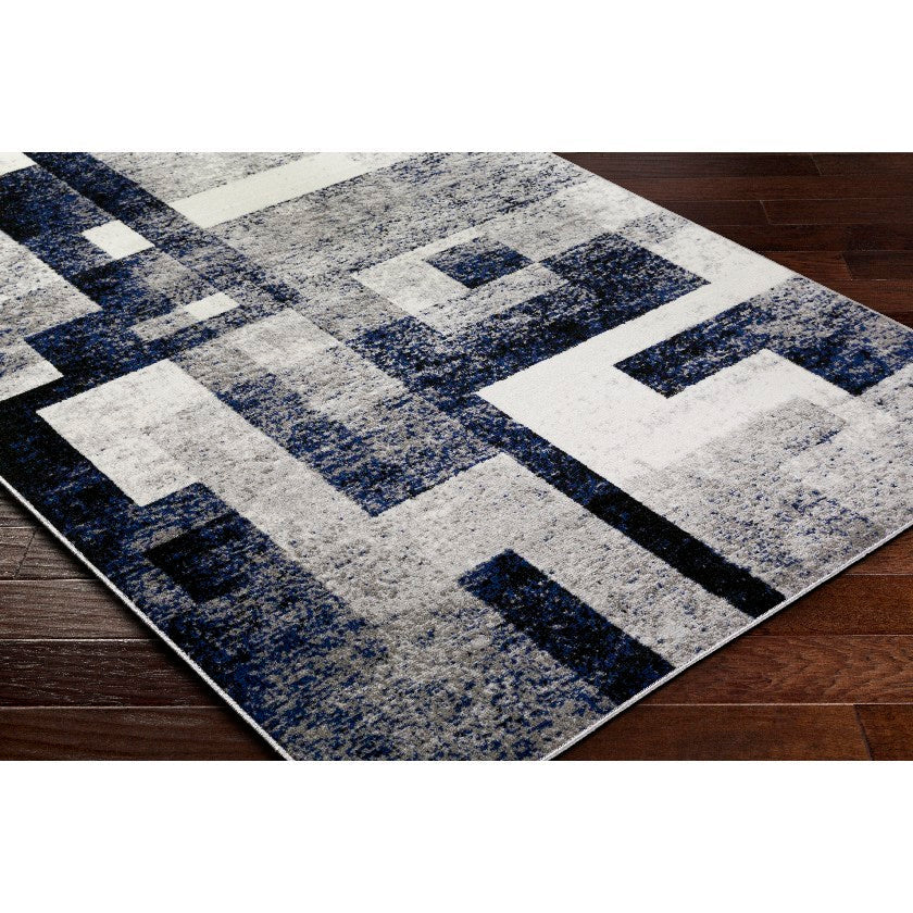 Dal Modern Dark Blue Area Rug