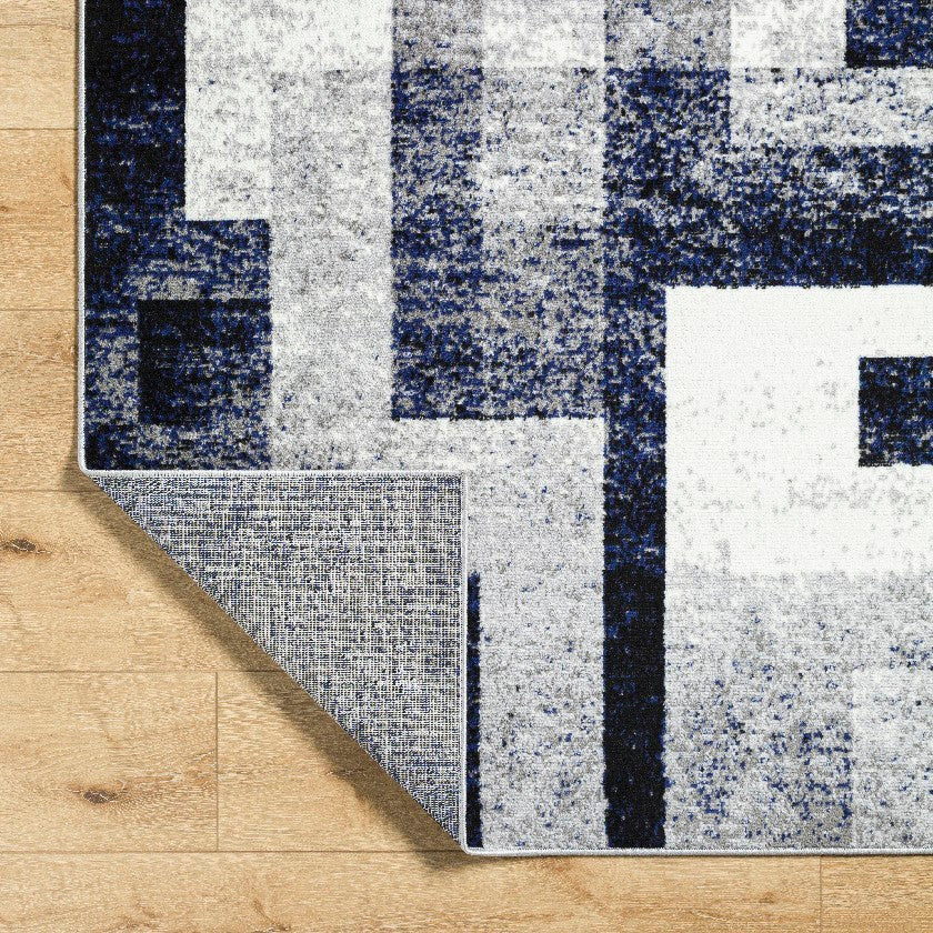 Dal Modern Dark Blue Area Rug