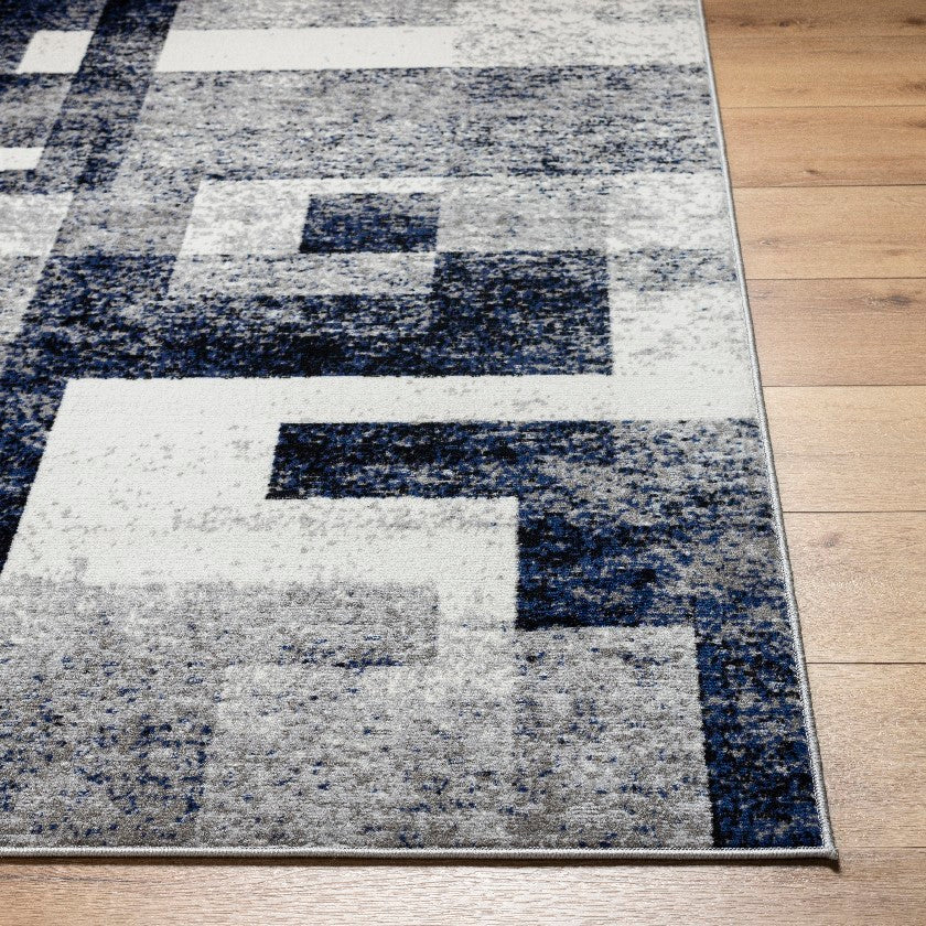 Dal Modern Dark Blue Area Rug