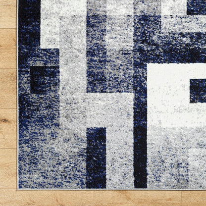 Dal Modern Dark Blue Area Rug