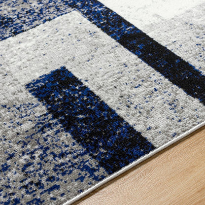 Dal Modern Dark Blue Area Rug
