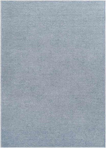 Tobey Solid and Border Light Gray Washable Area Rug