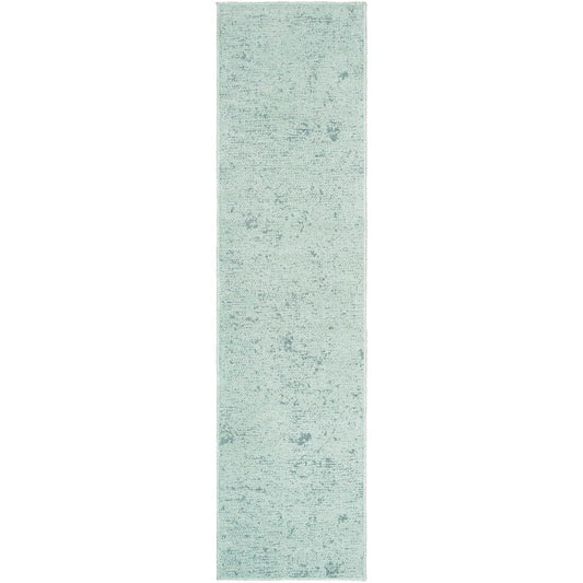 Tobey Solid and Border Seafoam Washable Area Rug