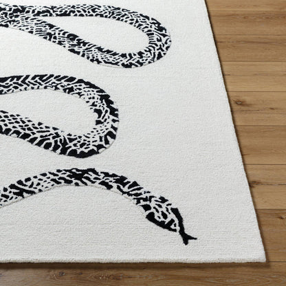 Rachelle Modern Light Silver/Jet Black Area Rug