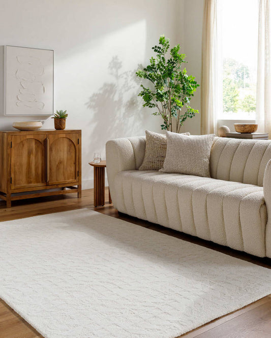 Shardee Modern Light Silver Area Rug