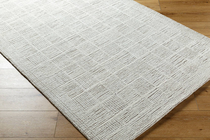 Yomaira Modern Light Silver Area Rug