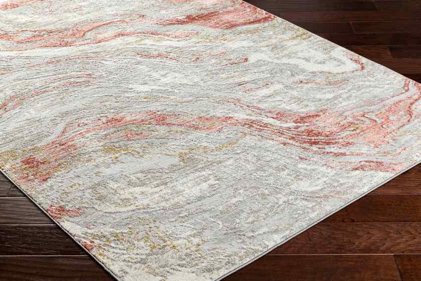 Yun Modern Brick Red Area Rug