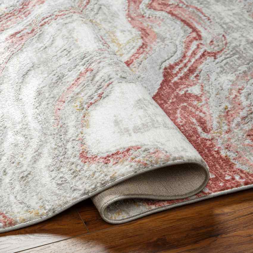 Yun Modern Brick Red Area Rug