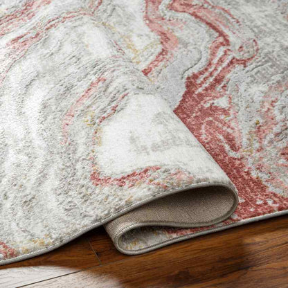 Yun Modern Brick Red Area Rug