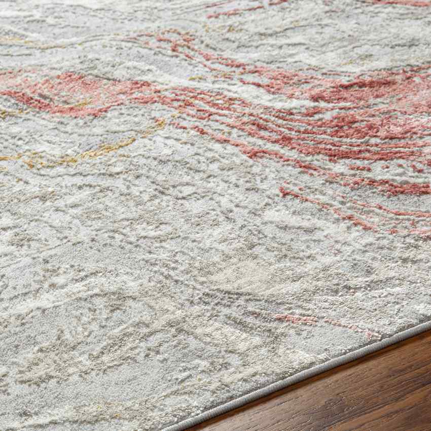 Yun Modern Brick Red Area Rug