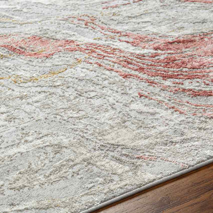 Yun Modern Brick Red Area Rug