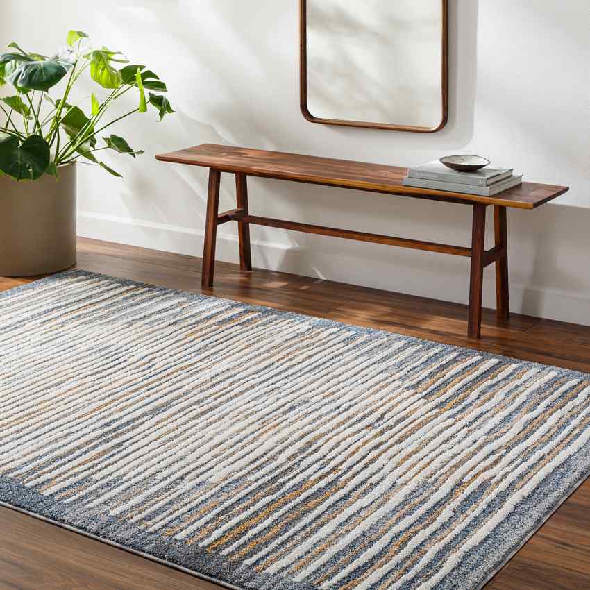 Gizelle Modern Denim Area Rug