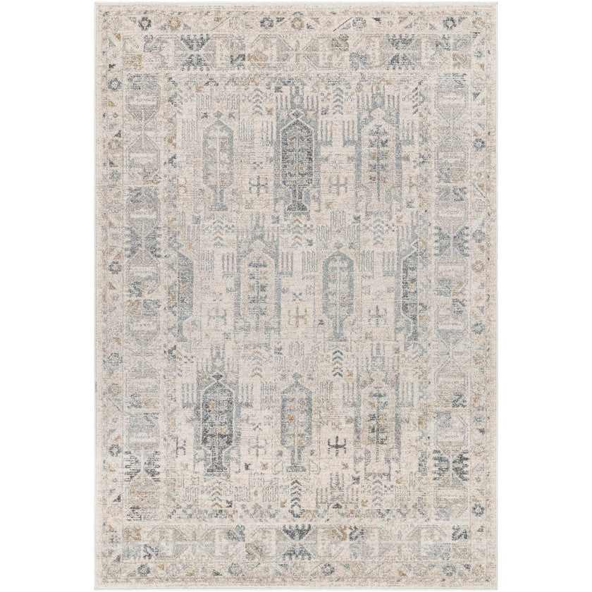 Marah Traditional Charcoal/Light Gray Area Rug