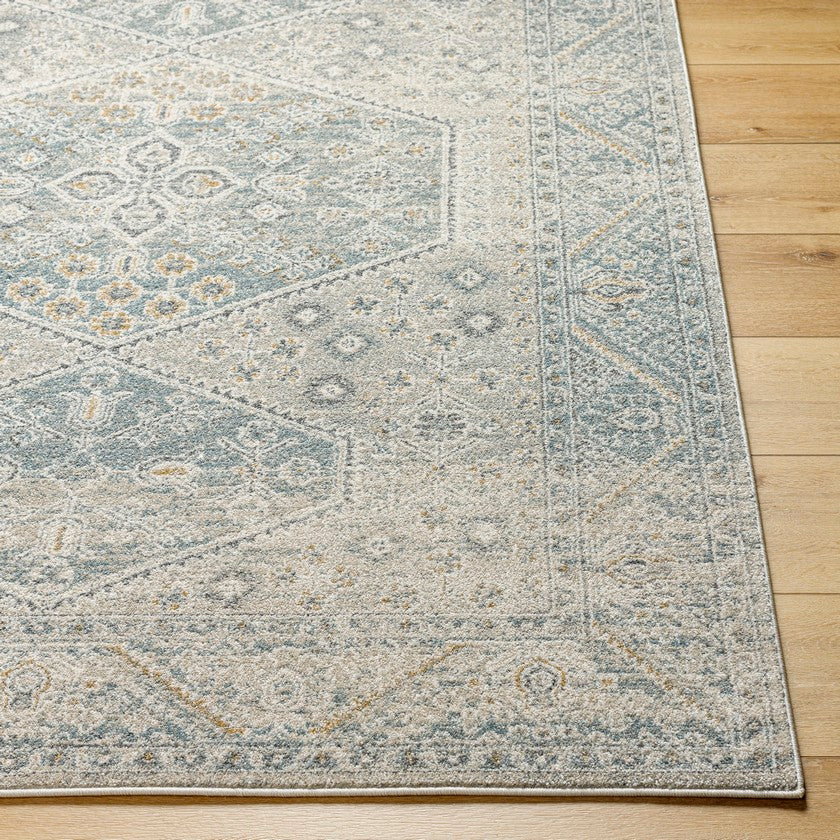 Demarco Traditional Denim/Charcoal Area Rug