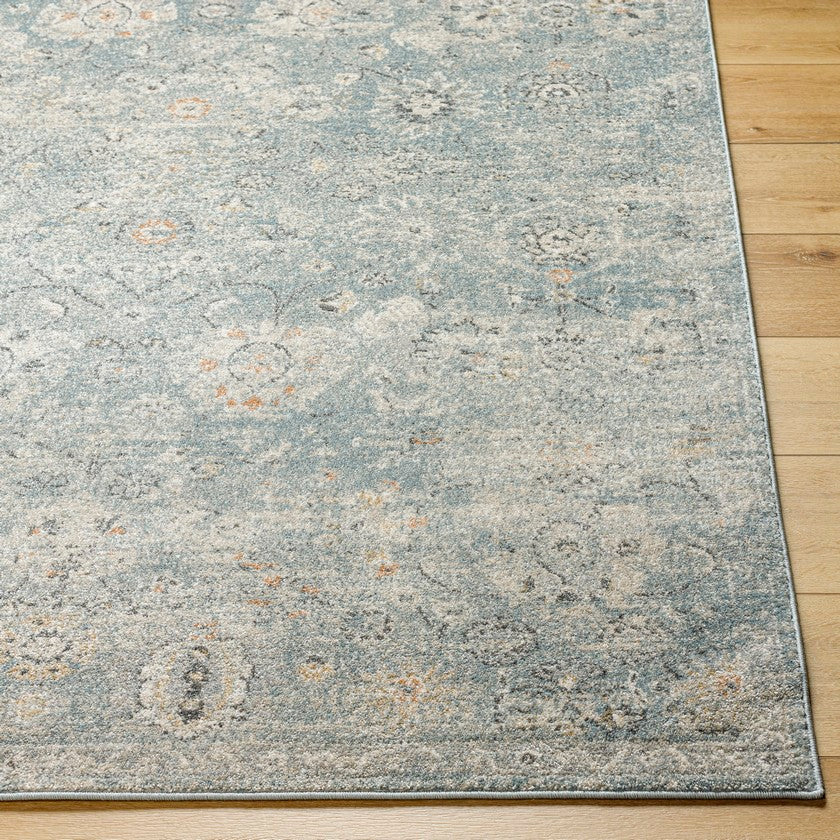 Flint Traditional Slate/Light Beige Area Rug