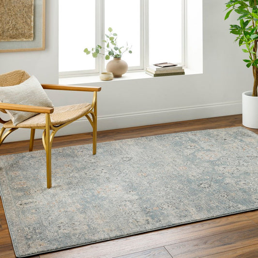 Flint Traditional Slate/Light Beige Area Rug