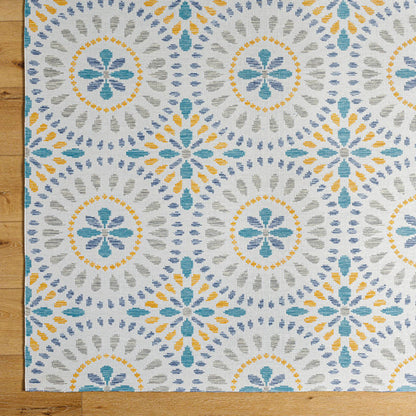 Devorah Coastal Light Gray/Dark Teal Area Rug