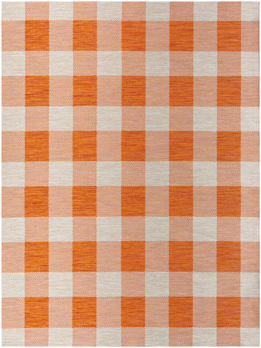 Verena Coastal Burnt Orange Area Rug