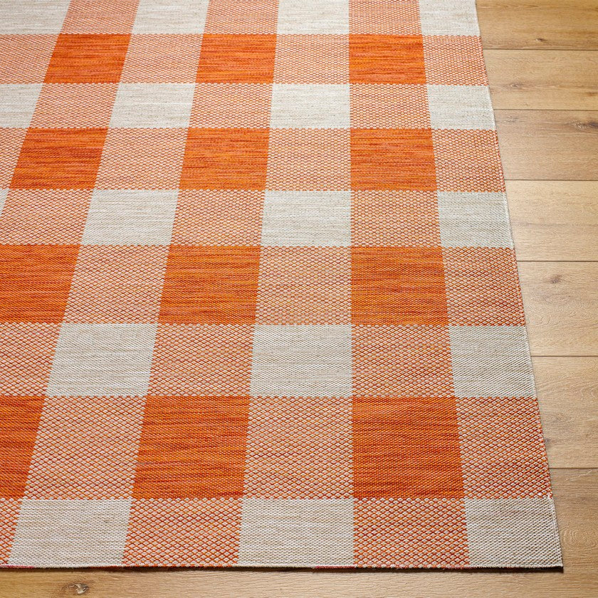 Verena Coastal Burnt Orange Area Rug