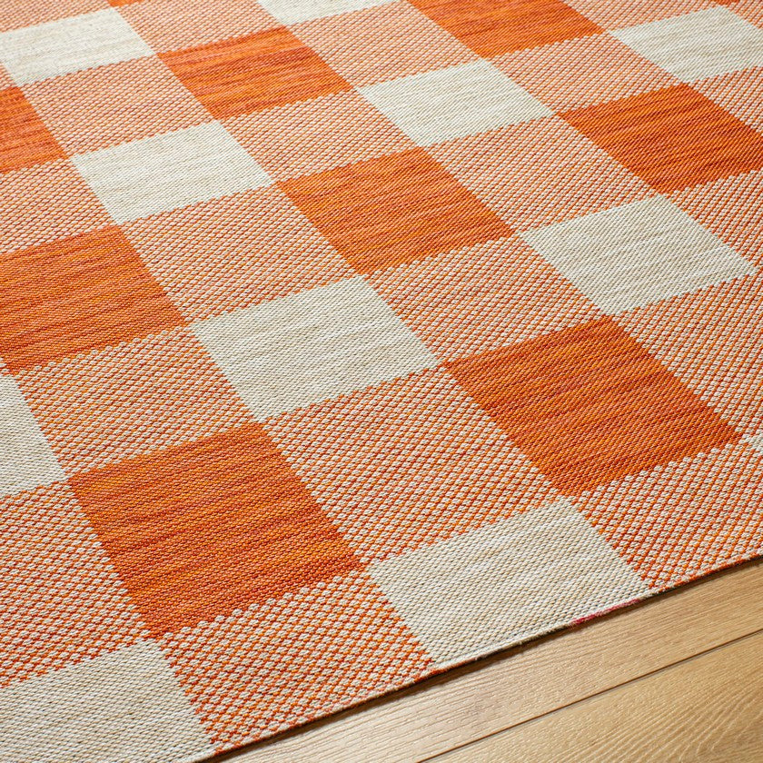 Verena Coastal Burnt Orange Area Rug