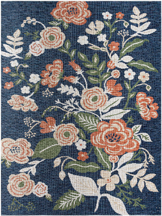 Kyesha Coastal Navy Area Rug