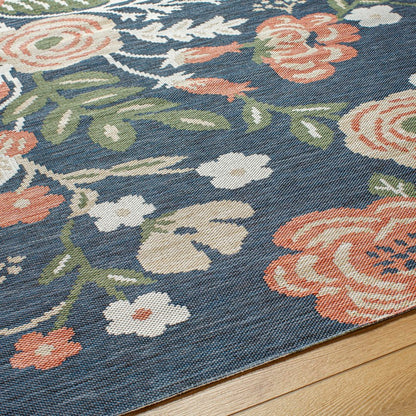 Kyesha Coastal Navy Area Rug