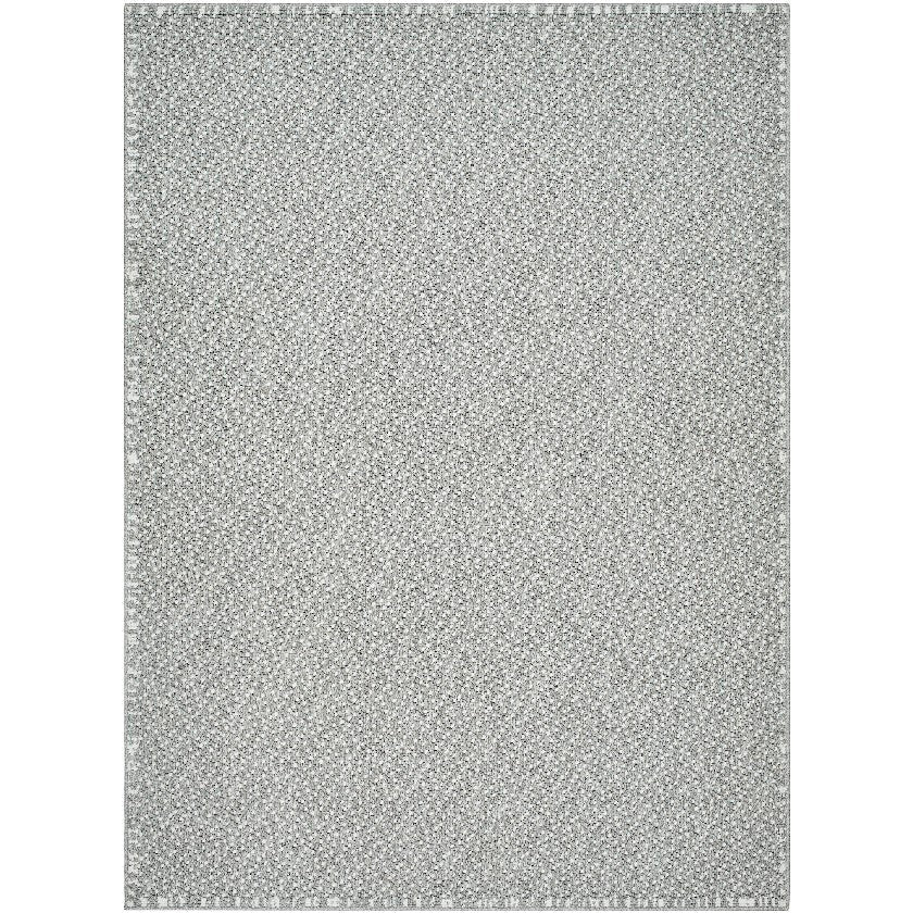 Deniz Solid and Border Light Gray Area Rug
