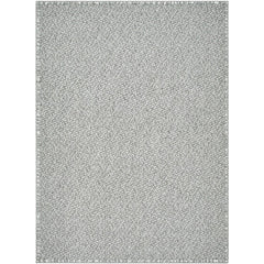 Deniz Solid and Border Light Gray Area Rug
